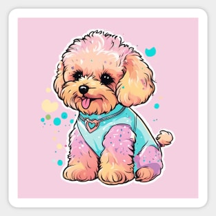 Poodle is cute Sticker